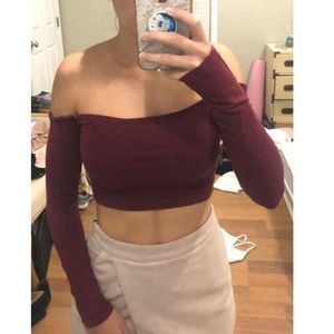 Maroon crop top
